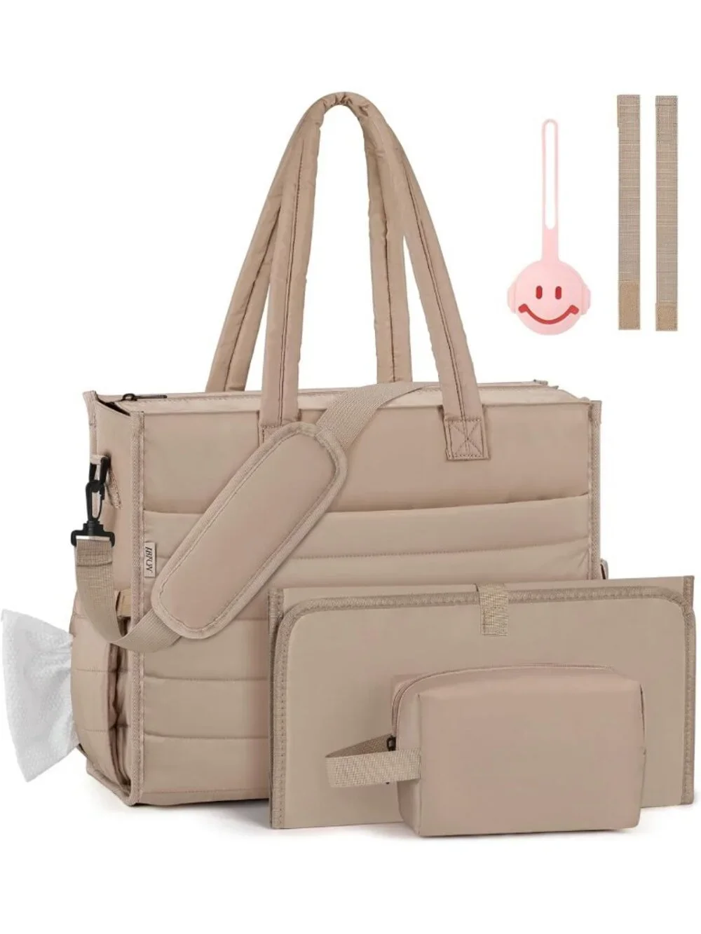 Large Diaper Tote Bag for Baby | Stylish Hospital Mommy Bag for Labor & Delivery